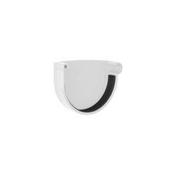 Заглушка желоба правая D130 белая RainWay RAL 9003