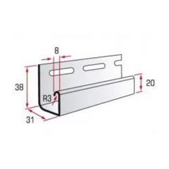 Профиль J-trim FLEX 3660 мм Alta-profil