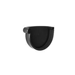 Заглушка желоба левая D130 графитовая RainWay RAL 7024