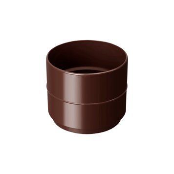 Муфта труби D75 коричнева RAL 8017 RainWay