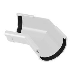 Угол желоба D130 Внутренний 135&deg; белый RainWay RAL 9003