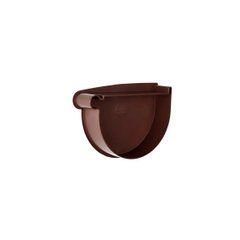 Заглушка воронки левая D130 коричневая RainWay RAL 8017