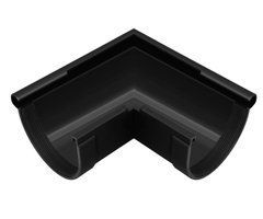 Угол желоба D130 Наружный 90&deg; графитовый RainWay RAL 7024