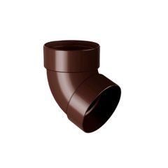 Отвод трубы двомуфтовый 67&deg; коричневый D100 RainWay RAL 8017