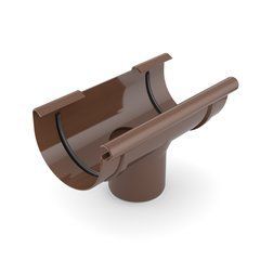 Воронка желоба сливная 125 мм RAL 8017 Коричневая BRYZA