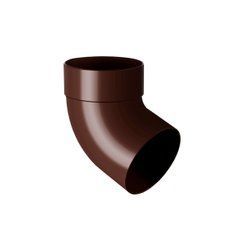 Отвод трубы одномуфтовый 67&deg; D100 коричневый RainWay RAL 8017