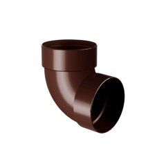 Отвод трубы двомуфтовый 87&deg; D100 коричневый RainWay RAL 8017