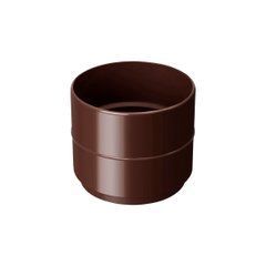 Муфта трубы коричневая D100 RainWay RAL 8017