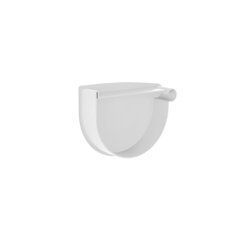 Заглушка воронки правая D130 белая RainWay RAL 9003